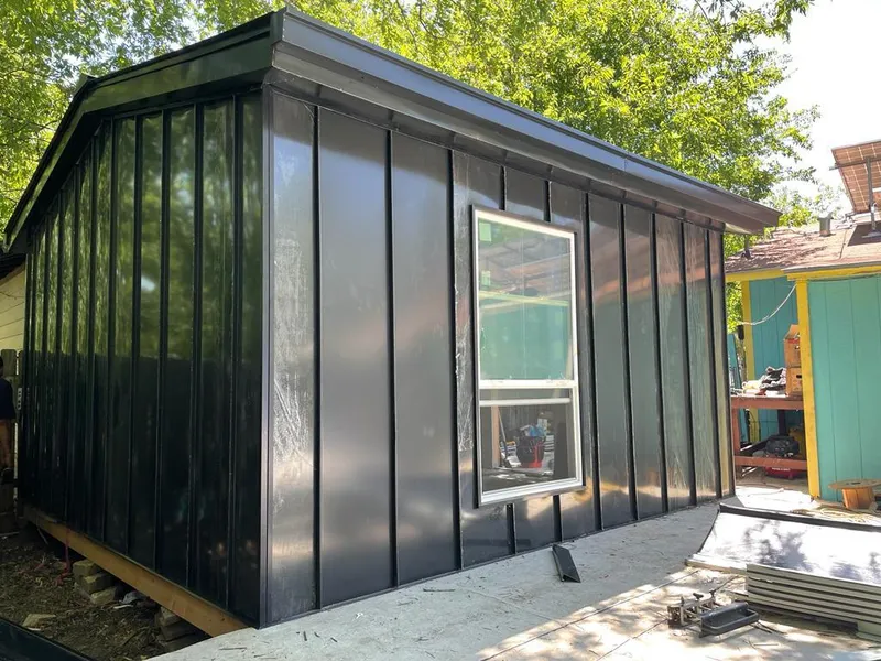 Black standing seam metal wall panels for Metal Roof Installation in Reno